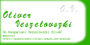oliver veszelovszki business card