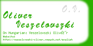 oliver veszelovszki business card